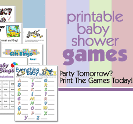  Baby Shower Bingo Games 