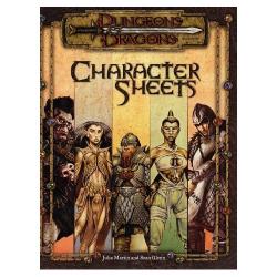  Dungeon and Dragon character sheets 