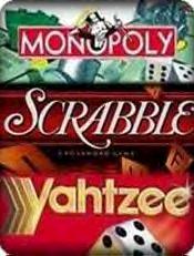  Monopoly Scrabble 2 and Yahtzee 