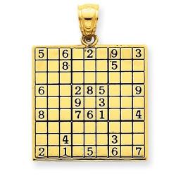  Sudoku Gold Pendant 