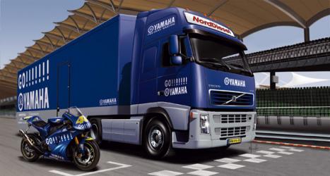  Yamaha Racing Team Truck Trailer with Bike 